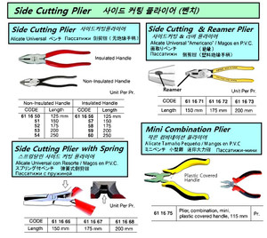 SIDE CUTTING PLIER,160MM,INSULATED HANDLE