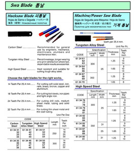 HACKSAW BLADES 300MM HSS 24TPI