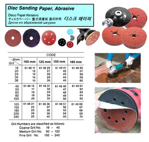 DISC SANDING PAPER,ABRASIVE,125MM, #80