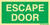 Everlux Self-adh 300x150 Escape door-text | IMPA 334343