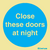 Self-Vinyl 150x150 Close these doors night | IMPA 335804
