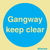 Self-adhe vinyl 150x150 Gangway keep clear sign | IMPA 335812