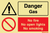 Rigid plastic 300x200 Danger gas-Warn and prohib | IMPA 333104
