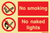 Vinyl 300x200 No smoking&naked light double proh | IMPA 338522