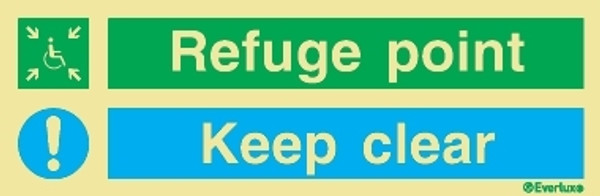 Everlux 600x200 Red mob people refuge keep clear | IMPA 334821