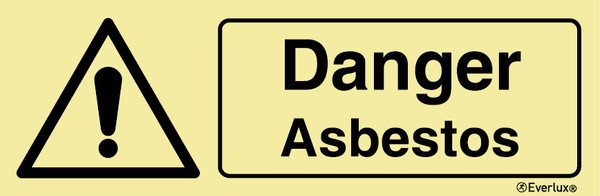 Self-adhe vinyl 400x150 Danger asbestos sign  | IMPA 337554