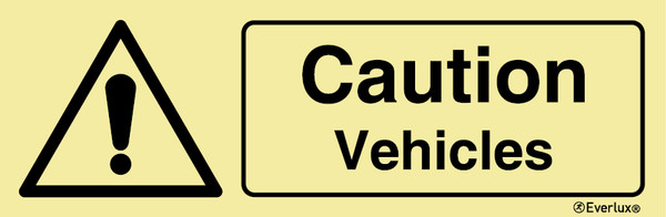 Everlux 300x100 Caution vehicles sign  | IMPA 337560