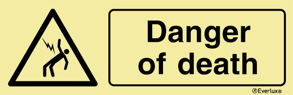 Everlux 300x100 Danger of death sign  | IMPA 337668