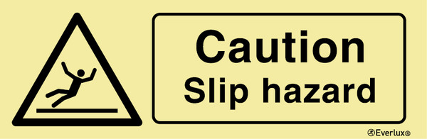 Everlux Self-adh 400x150 Caution slip hazard  | IMPA 337572