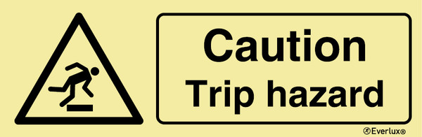 Everlux 300x100 Caution trip hazard sign  | IMPA 337620