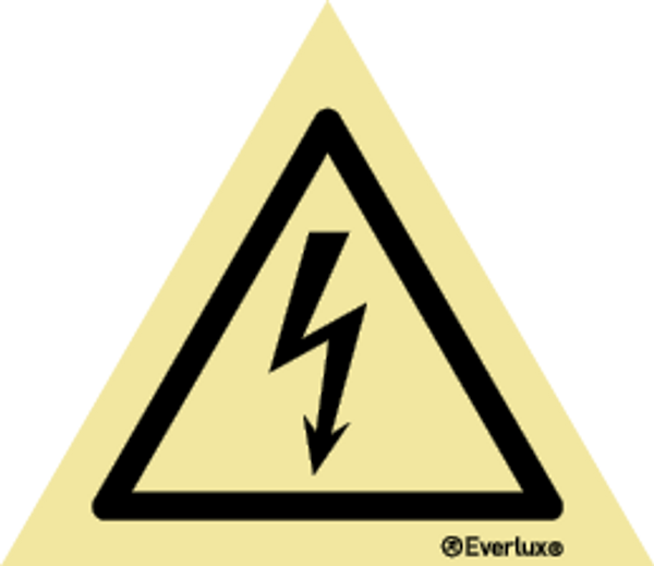Self-adhe vinyl 0100 Warning electricity sign  | IMPA 337507