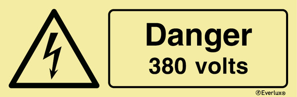 Everlux 300x100 Danger 280 volts sign  | IMPA 337615