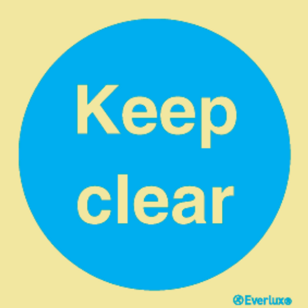 Everlux 300x300 Keep clear sign  | IMPA 335802