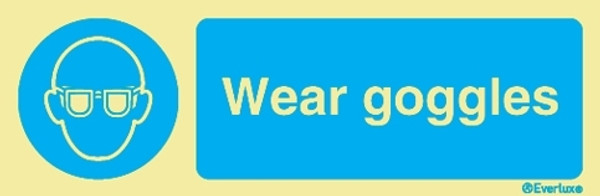 Self-adhe vinyl 400x150 Wear googles  | IMPA 335715