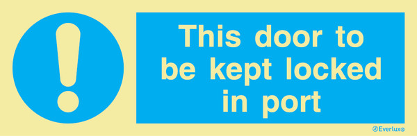 Rigid plastic 300x100 Door kept locked in port | IMPA 335825