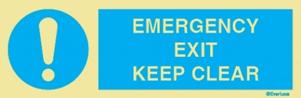 Everlux 400x150 E. exit keep clear  | IMPA 335830