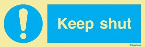 Everlux Self-adh 400x150 Keep shut | IMPA 335871