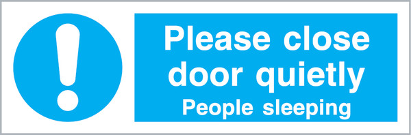 Rigid plastic 300x100 Please close door quietly | IMPA 335877