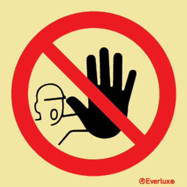 Rigid plastic 200x200 Do not enter-prohib sign  | IMPA 338502