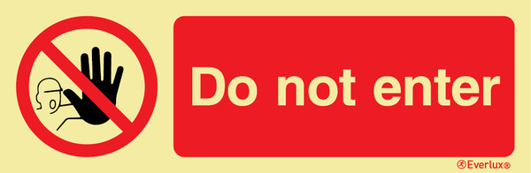 Everlux Self-adhe 400x150 Do not enter sign  | IMPA 338542