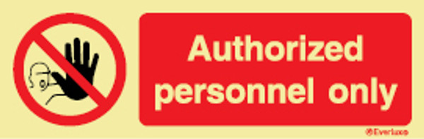 Self-Vinyl 300x100 Authorized personnel | IMPA 338545