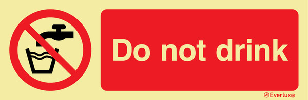 Self-adhe vinyl 300x100 Do not drink sign  | IMPA 338550 | S3952V30101IMUK