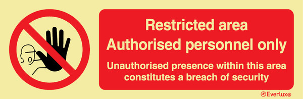 Everlux 400x150 RestrictedAreaAuthorPersonOnly | IMPA 338691