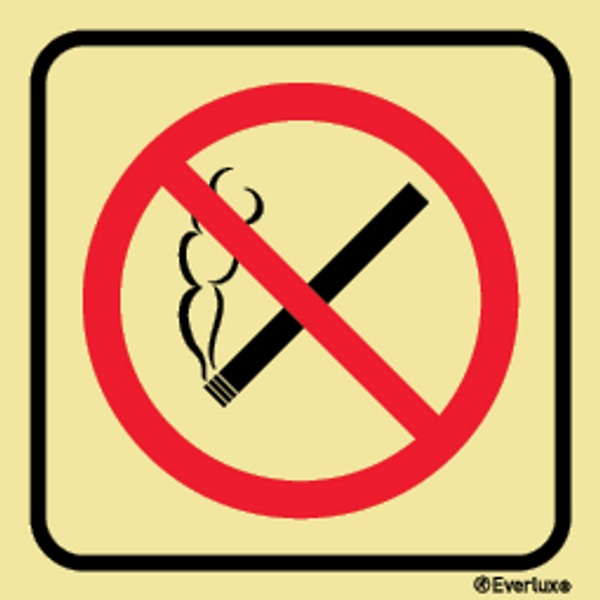 White rigid plastic 200x200 No smoking sign  | IMPA 332420