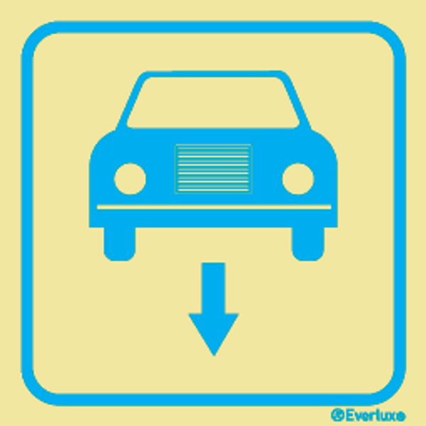 White rigid plastic 400x400 Cars sign  | IMPA 332404