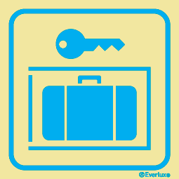 Rigid plastic 150x150 Baggage lockers sign  | IMPA 332418