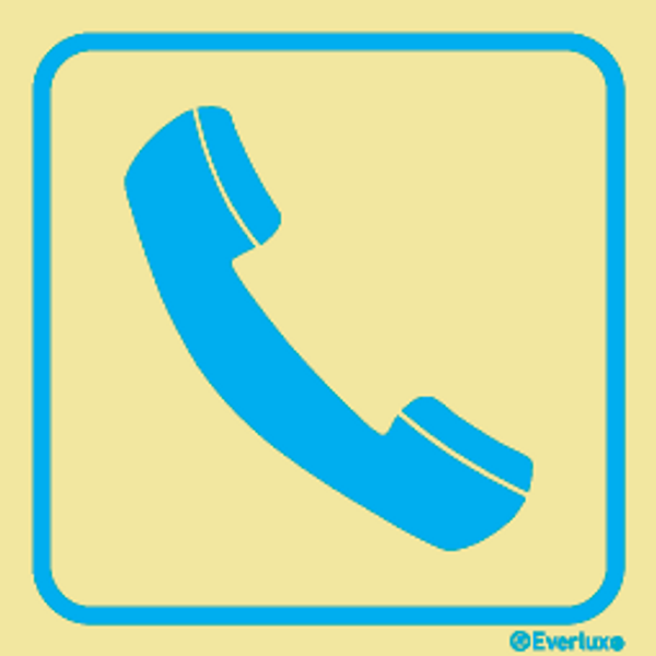Self-adhe vinyl 200x200 Telephone sign  | IMPA 332429