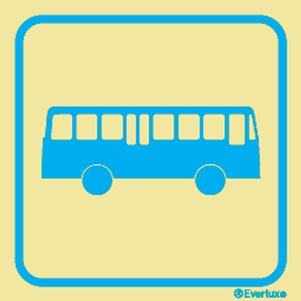 White rigid plastic 400x400 Bus sign  | IMPA 332434