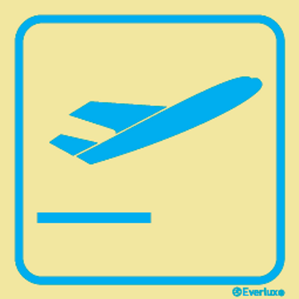 Self-adhe vinyl 400x400 Departures sign  | IMPA 332438