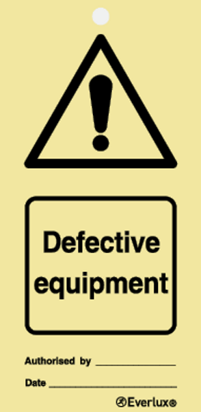 Everlux 75x150 Defective equip-Warn temp tie tag | IMPA 332502