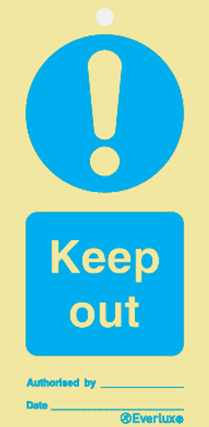 Rigid plastic 75x150 Keep out-temp. tie tag | IMPA 332540