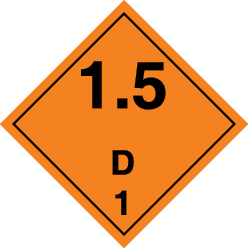 Rigid plastic 300x300 Explosive ...Div 1.5 D | IMPA 332251