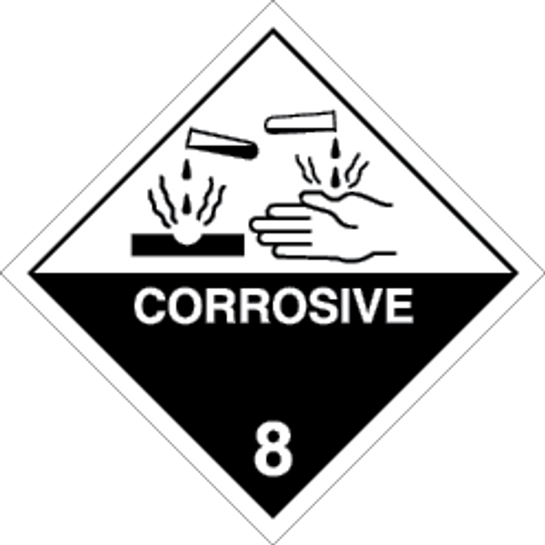 Self-Vinyl 100x100 Corrosive substan. No. 8 | IMPA 332220