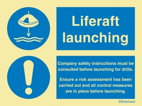 Rigid Plastic 200x150 Liferaft launching... | IMPA 335111