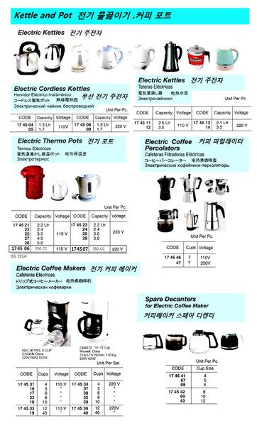 ELECTRIC KETTLE,3.5 LTR,220V