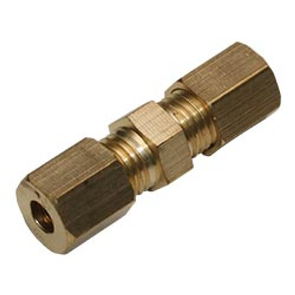 734055 Brass Flareless Bulkhead Union; Size 12mm X 1/2