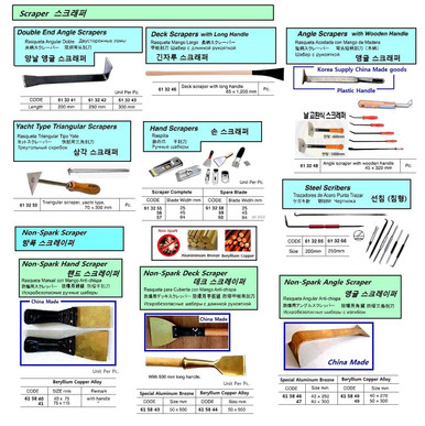 DECK SCRAPER WITH LONG HANDLE, 65MMX120MM - Kyodo USA