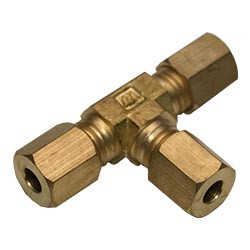 UNION TEE FLARELESS BRASS, 10MMXPF3/8 - Kyodo USA