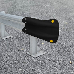 Black Armco Fishtail End with Reflectors Black Armco Fishtail End with Reflectors