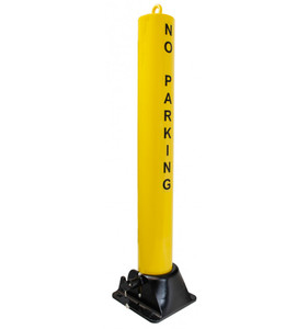 Large Fold Down Steel Security Post – Integral Lock, Eyelet & No Parking Logo Large Fold Down Steel Security Post – Integral Lock, Eyelet & No Parking Logo