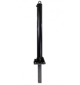 Black Fold Down Parking Post With Integral Lock & Chain Eyelet Black Fold Down Parking Post With Integral Lock & Chain Eyelet