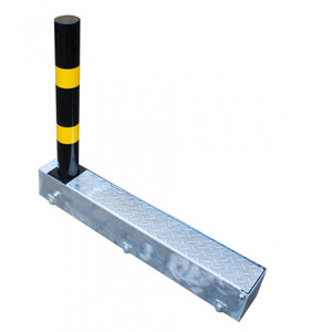 Fold Away (coffin) Parking Post – Black & Yellow Fold Away (coffin) Parking Post – Black & Yellow