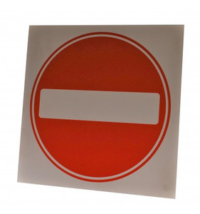 No Entry Logo Sign – White & Red