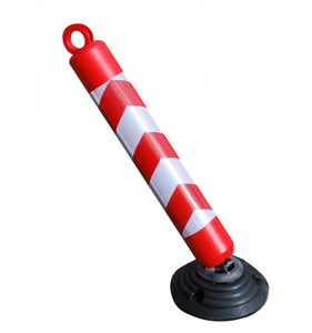 Plastic Flexible Bollard With Reflective Chevron Plastic Flexible Bollard With Reflective Chevron