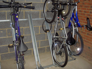 Semi-Vertical Cycle Rack Holder