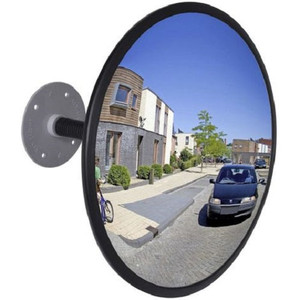 300mm Wall Mounted Convex Acrylic Traffic Mirror with Fixings 300mm Wall Mounted Convex Acrylic Traffic Mirror with Fixings
